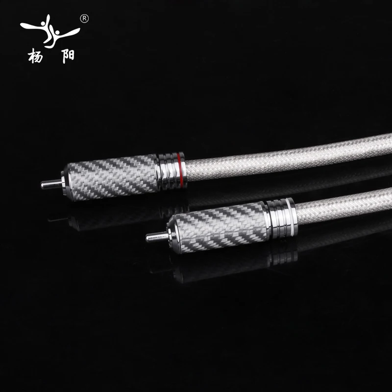 Аудиокабель YYAUDIO с посеребренным покрытием Hifi RCA соединительный кабель 6N OFC 2RCA