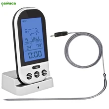 Digital BBQ Thermometer Barbecue Timer Probe Meat Thermometer Wireless Kitchen Food Cooking Remote BBQ Smoker Grill Oven Tools