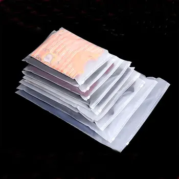 

100pcs 5 kind sizes PE Clear frosted storage bag reusable Zip Lock Plastic bag Travel clothing gift jewelry packaging bags