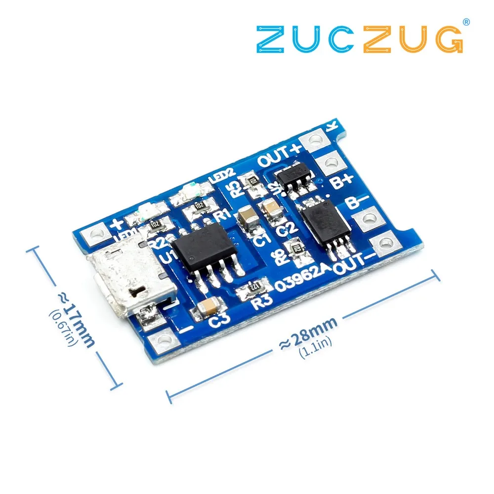 

1PCS 5V TENSTAR ROBOT 1A Micro USB 18650 Lithium Battery Charging Board Charger Module+Protection Dual Functions TP4056