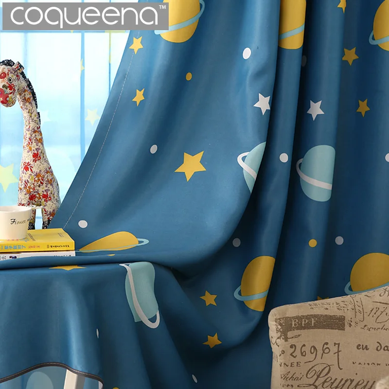& Star Pattern Curtains for Children Baby Kids Room Curtains