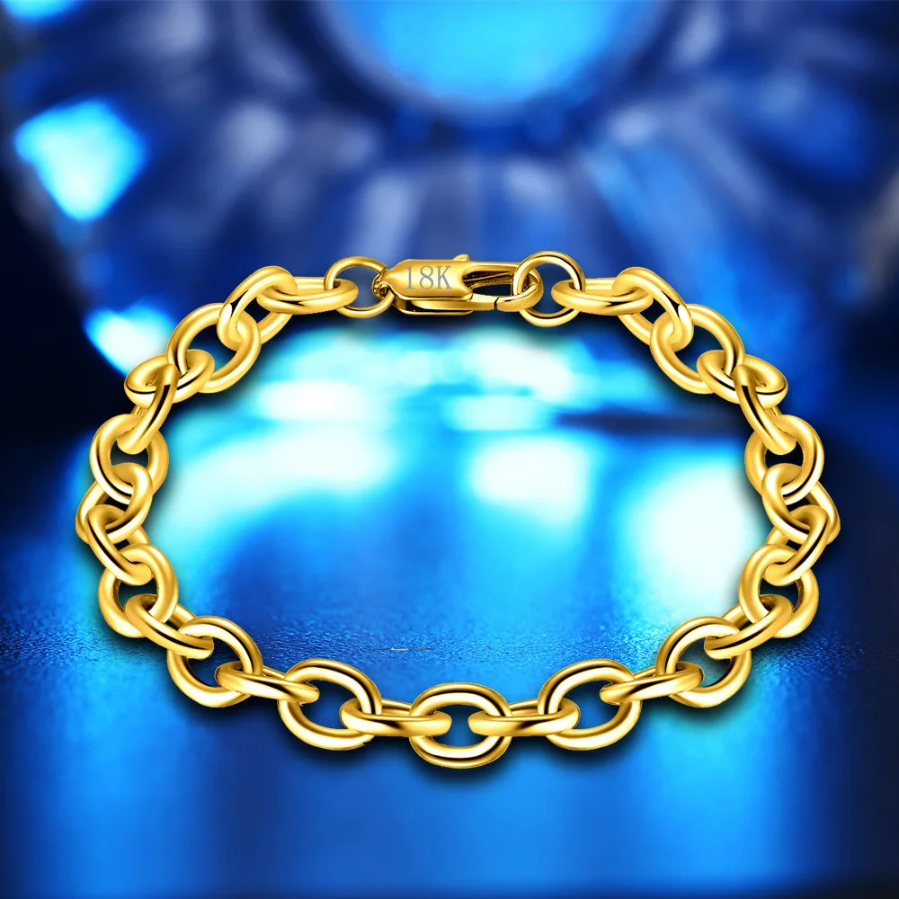 

Chain Bracelet Gold color Bracelets & Bangles For Women Jewelry Femme Bileklik Pulseira Feminina Pulseras Pulseiras Love Ja83