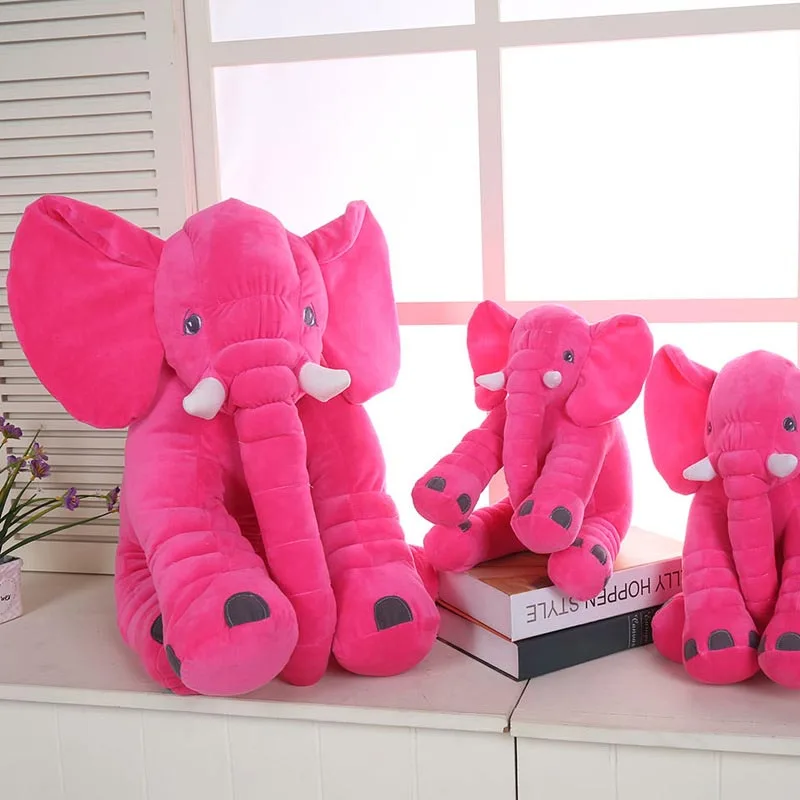 33 см/40 см/60 см большой плюшевая кукла слона детский спальный мягкие подушки назад милые чучело слонов для куклы-модели ребенка