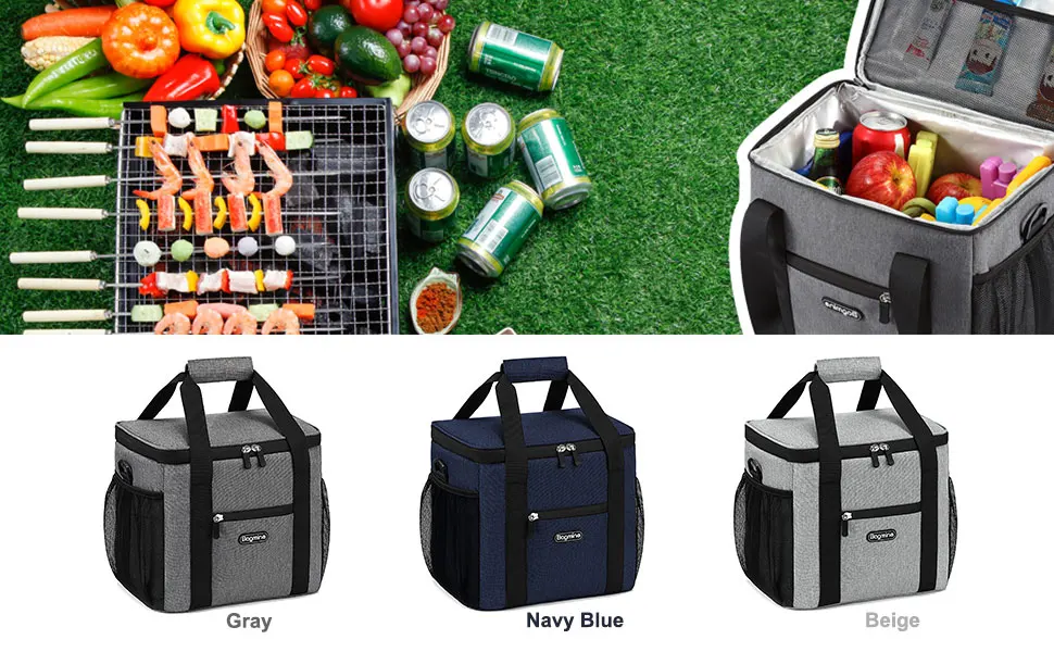 Bagmine 2-полосная охладитель обеда сумка-тоут Сумка-тоут сумки для пикника на открытом воздухе барбекю Еда для сохранения свежести