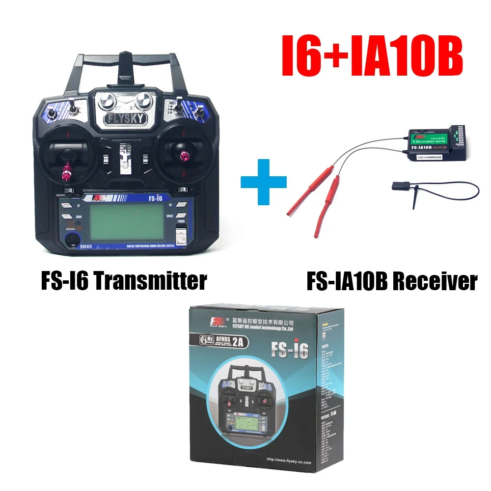 

Flysky FS-i6 FS I6 2.4G 6ch RC Transmitter Controller with IA10B Receiver For RC Helicopter Plane Quadcopter Glider