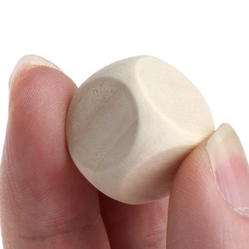 

10pcs 6 Sided Blank Wood Dice Party Family DIY Games Printing Engraving Kid Toys