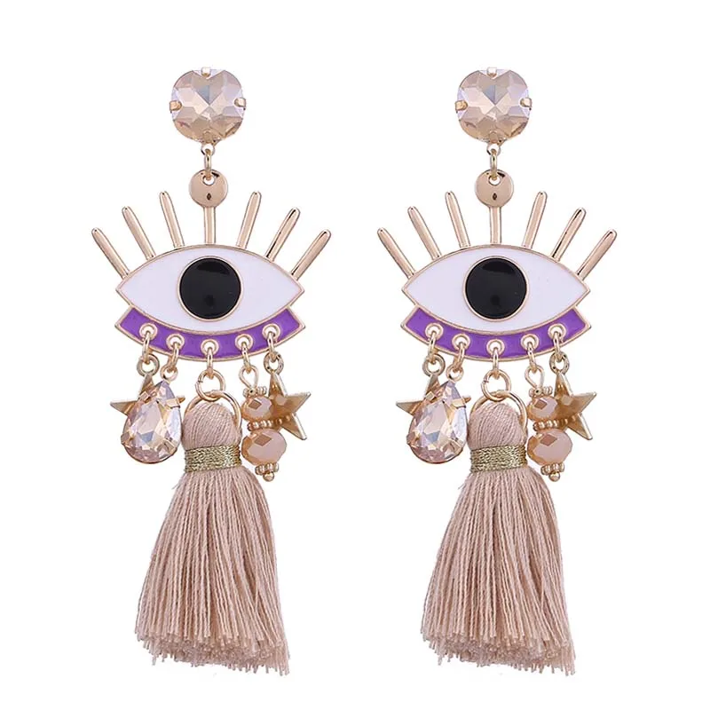 earrings for women bohemian pendientes women long eye women oorbellen wedding earrings (6)