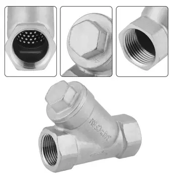 

Y Filter Strainer 3/4" DN20 PT Thread Stainless Steel Y Type Strainer Pump Filter for Water Oil Gas Strainer Pipe Fitting