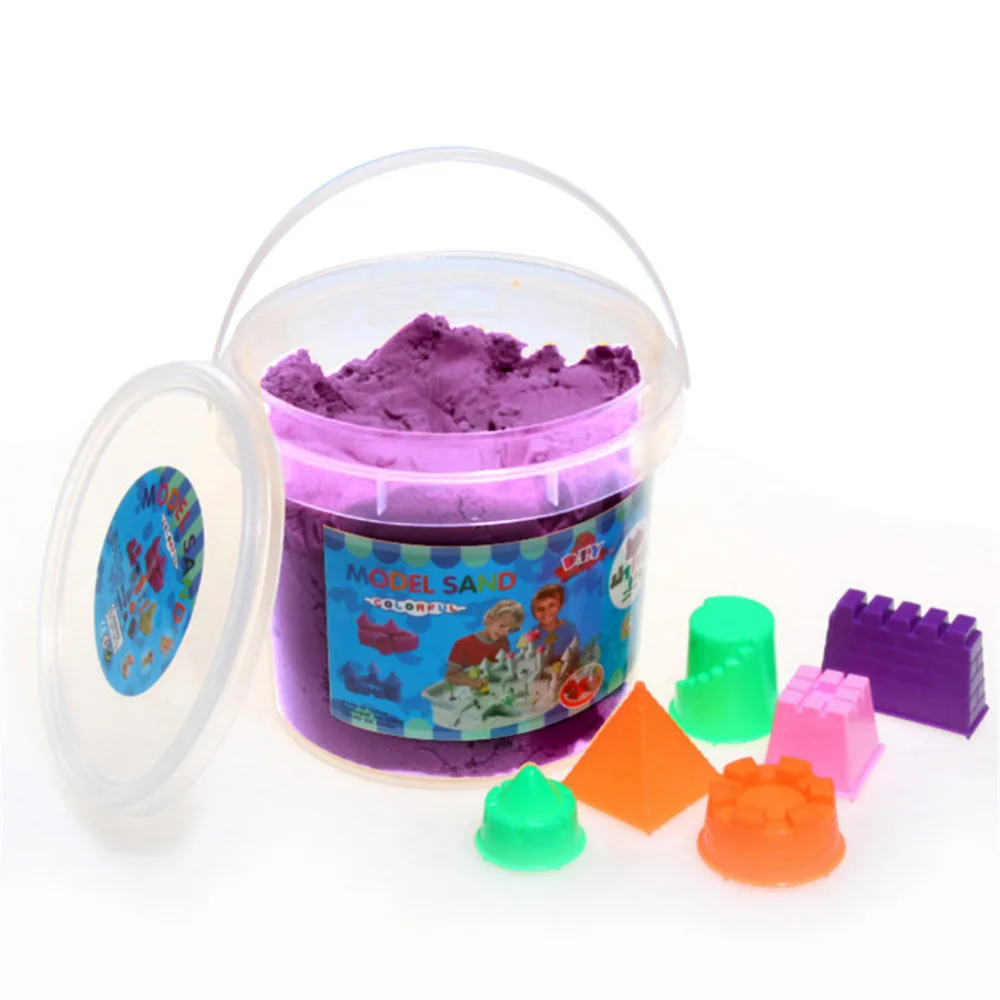 500 г магический колючий Космический песок, игрушка с 6 шт формочками, нетоксичный инструмент, моделирование из пластилина, цветная глина, детская игрушка для игры в песок