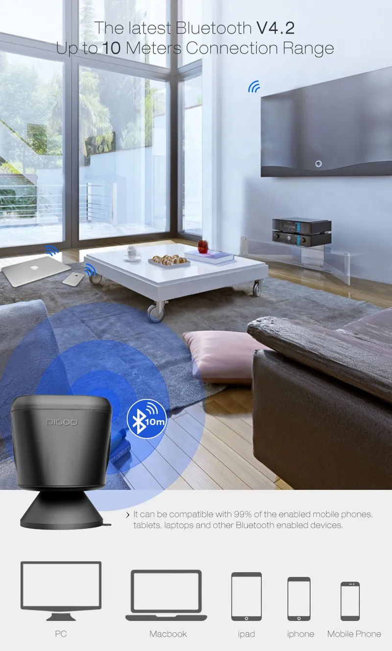 Digoo DG-MX10 TWS беспроводной Водонепроницаемый IPX7 bluetooth портативный динамик HD звук и улучшенный бас громче громкость 3 Вт