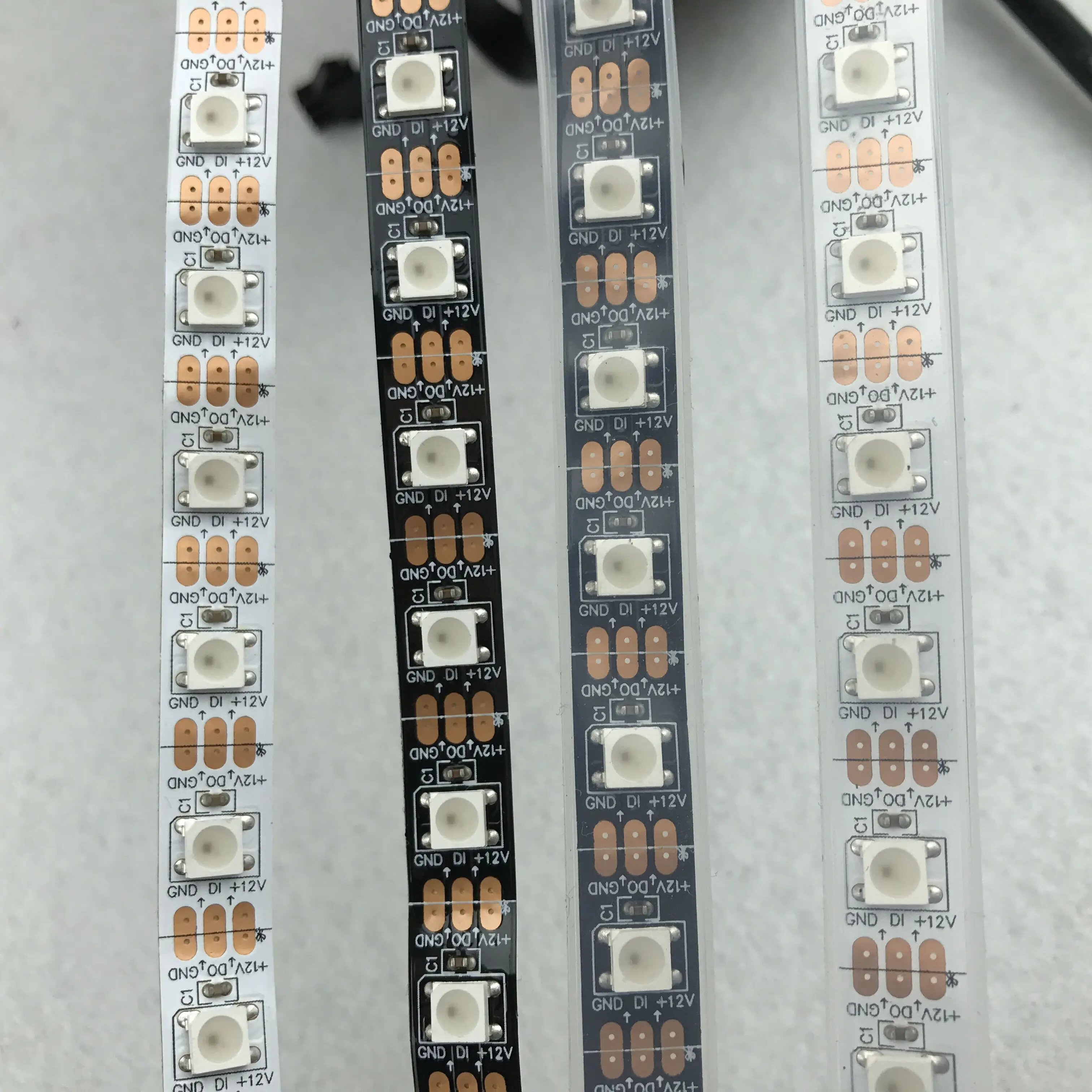 

5m 60LEDs/m DC12V addressable WS2812B led pixel strip,60pcs WS2812B/M with 60pixels;WHITE/BLACK PCB;IP20/IP66