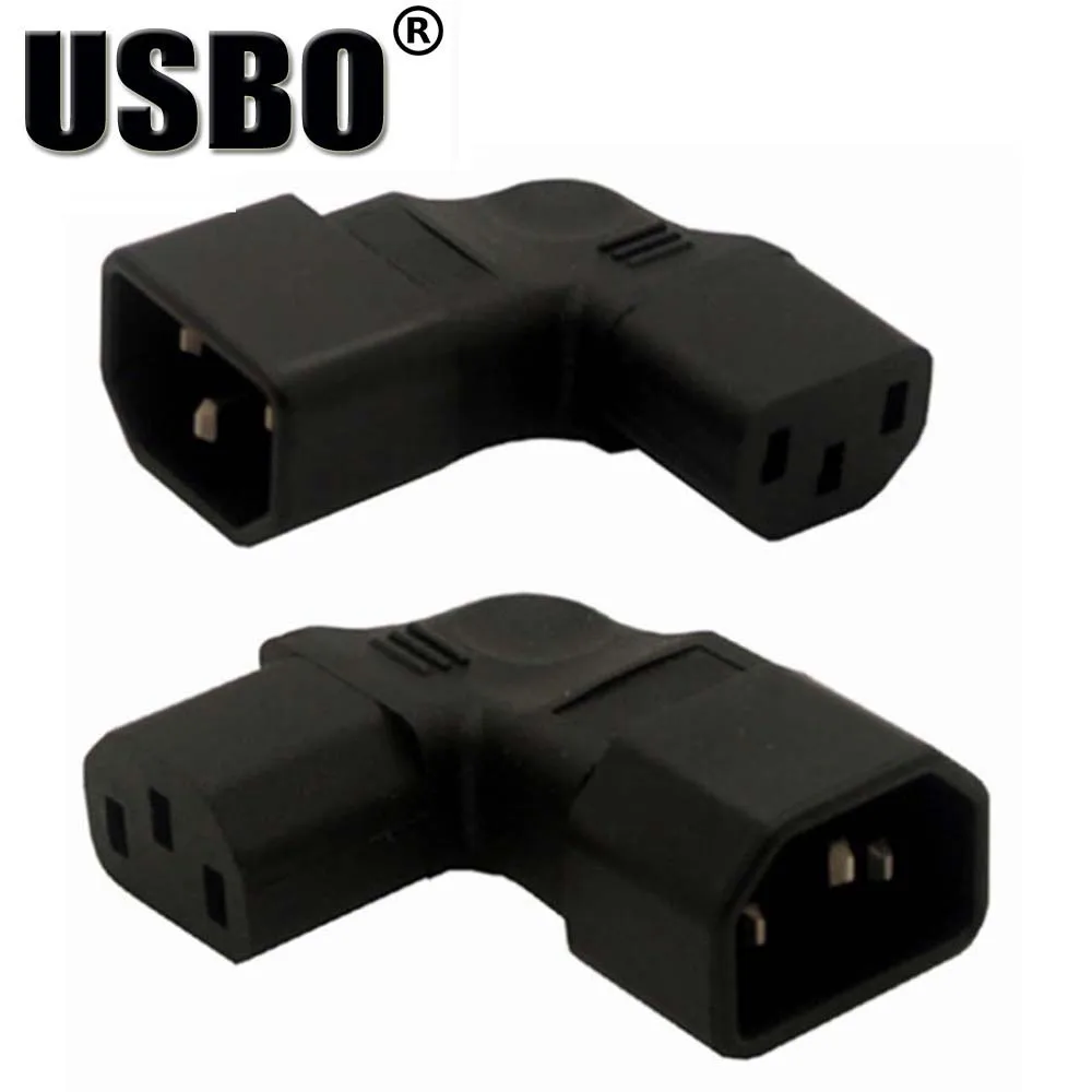Universal Black elbow Copper Standart 10A 110 250V IEC320 C14 male to