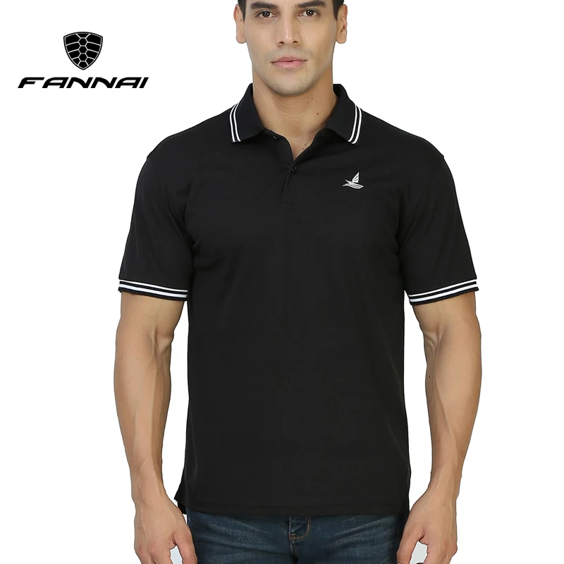 

FANNAI Training Exercise Polo Men Short Sleeve Golf Tops Men's Polo Shirt Tees Solid Jerseys T Shirt Running Custom Shirt