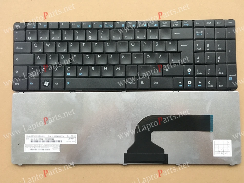 

New GR Germany Keyboard For Asus N61 N50 N51 N60 X61S U50 Laptop Keyboard
