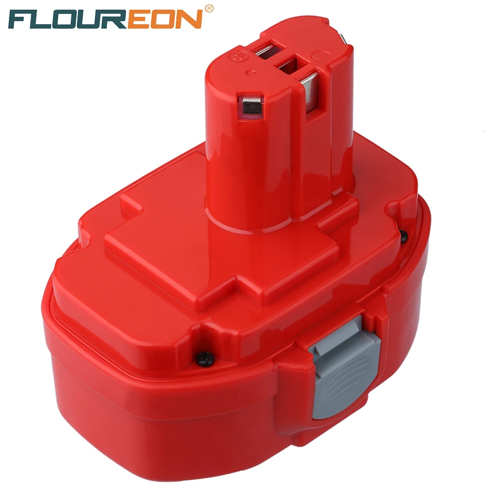 

FLOUREON 18V 3000mAh Ni-MH Red Replacement Rechargeable Battery for MAKITA SC190DWDE 4334D 5026DA 5026DB 5026DWA 5026DWB 5026DWD