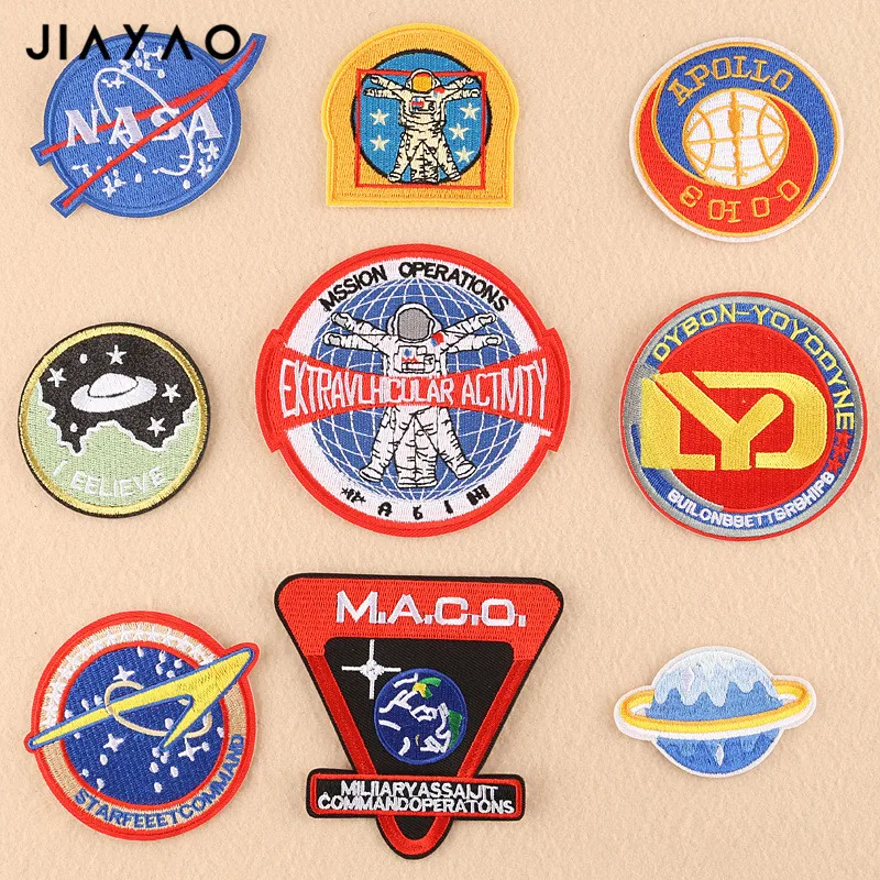 Cloth stickers creative aviation planet astronaut DIY badge sewing ironing clothing accessories patch embroidery cloth stickers