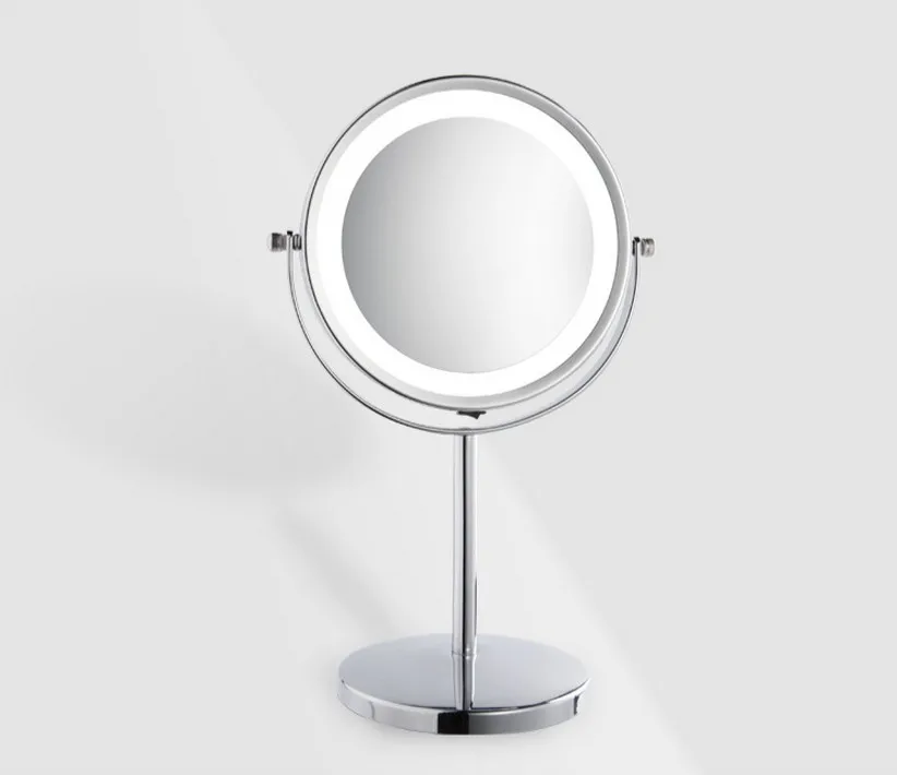 7 дюймов светодиодный светильник косметическое зеркало для макияжа двойная сторона мини леди девушка женщины леди красота нормальная 3X увеличительная подставка инструменты для макияжа