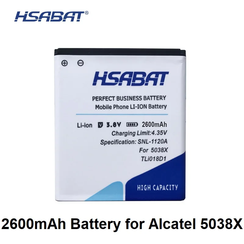 

HSABAT 2600mAh TLi018D1 Battery TLi018D2 For Alcatel One Touch Pop D5 Dual 5038x OT5038X Pop 3 5015D OT 5016 Batterie