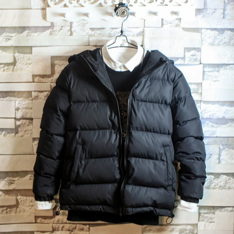 Double coat male hooded cotton thickened youth 2016 winter new Korean men’s short Mianfu