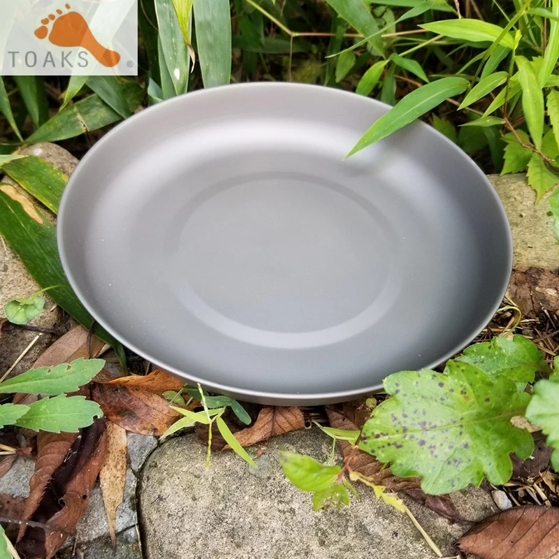 

T-18 Toaks Titanium Plate 380ml Outdoor Picnic Tableware High Quality Camping Dishes Picnic Dish Plate Pan Ultralight 61g