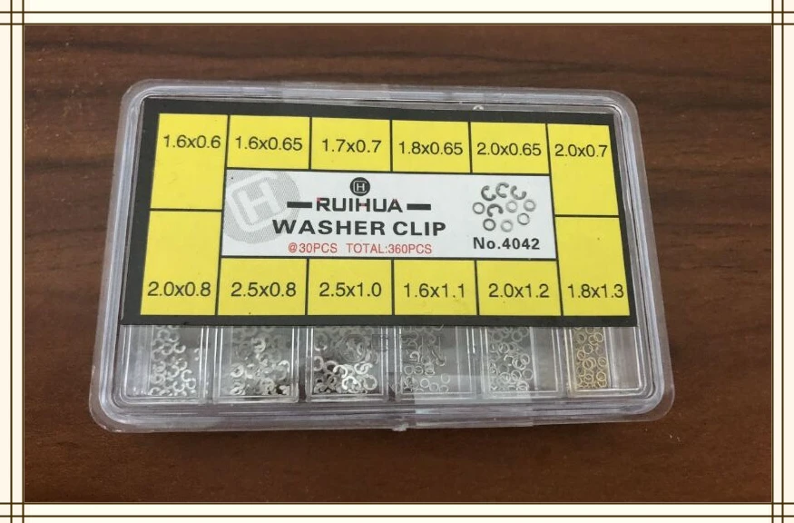 

360 Assorted Chrono Watch Push Button Washer Clip Calendar for Brand Watches