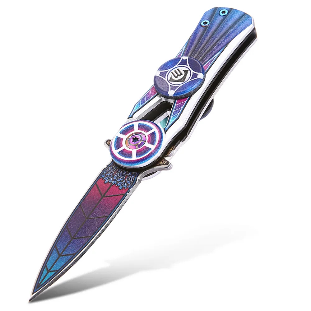 

The latest multi-functional decompression knife for outdoor dazzling fingertip gyroscope