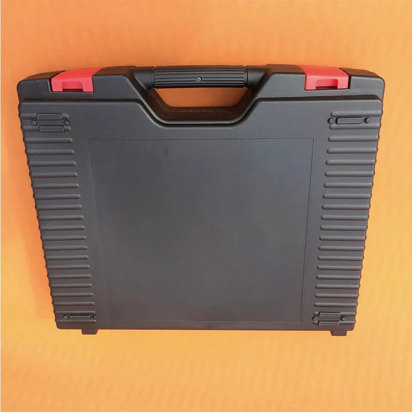middle size 400*350*100mm black plastic tool case with red color