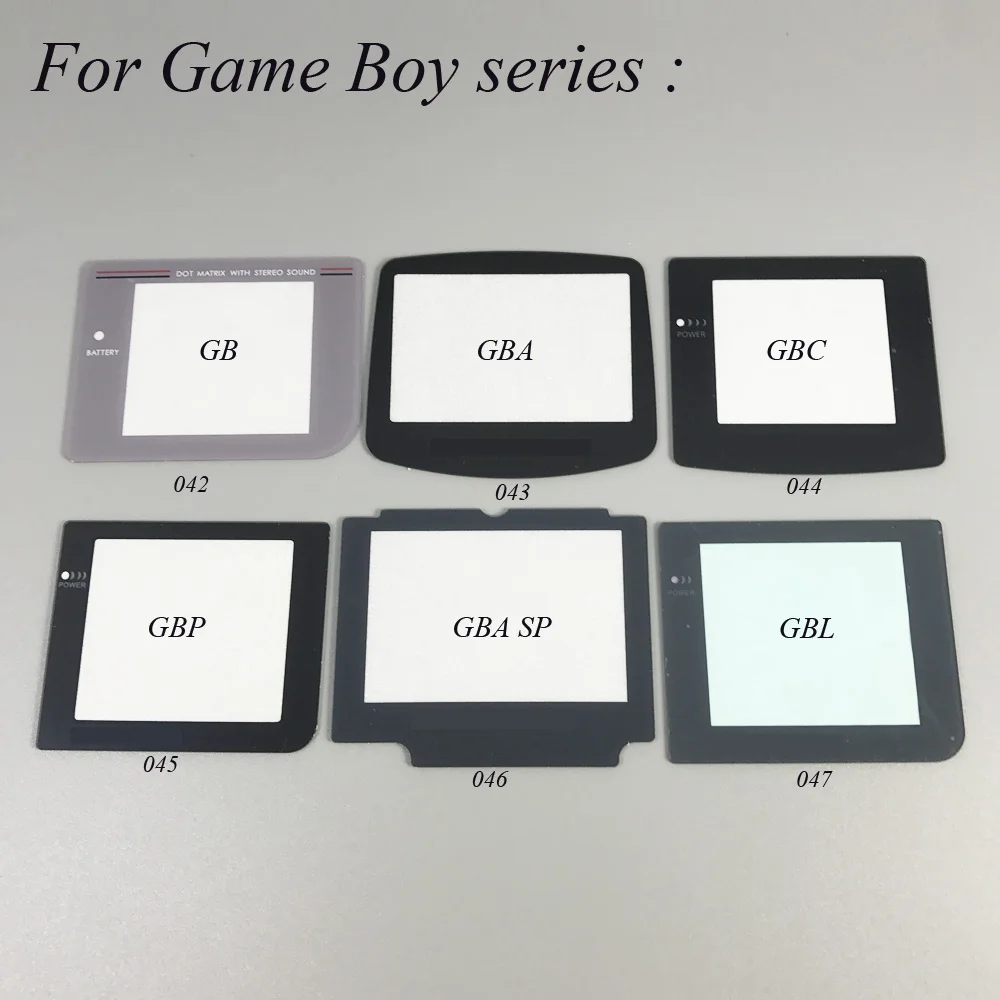 50 шт. 12 моделей пластиковые стеклянные линзы для GBC GBA GBP GBL GBA экран sp для Gameboy цветная передовая карманная линза для защиты