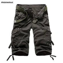 Мужские шорты-карго в стиле милитари, новинка, армейские камуфляжные тактические шорты, мужские хлопковые свободные рабочие повседневные короткие штаны, большие размеры