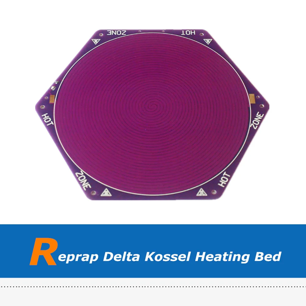  3d-drucker Reprap Delta Kossel Heatbed 12 V 110 Watt Runde PCB Heizplatte