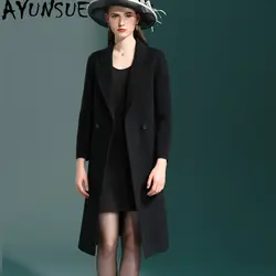 AYUNSUE 100% натуральное шерстяное пальто Женская куртка 2019 осенне-зимняя куртка женские шерстяные пальто и куртки Женская Корейская верхняя