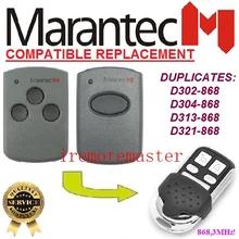 MARANTEC D302-868, D304-868, D313-868, D321-8 запасной пульт дистанционного управления подходящий 868 МГц