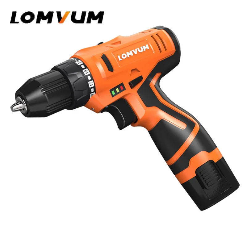 LOMVUM новая 12 В односкоростная электрическая дрель с аксессуарами