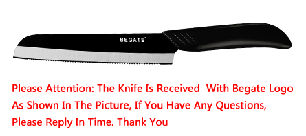 Керамический нож 6 дюймов зубчатый нож для хлеба COOBNESS ABS+ TPR ручка черное лезвие Santoku кухонный нож Аксессуары для приготовления пищи на продажу