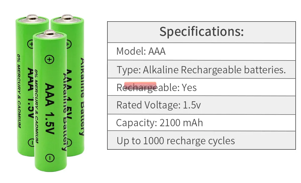 1-6 шт бренд 2100mah 1,5 V AAA щелочная батарея AAA аккумуляторная батарея для дистанционного управления игрушечный светильник Batery