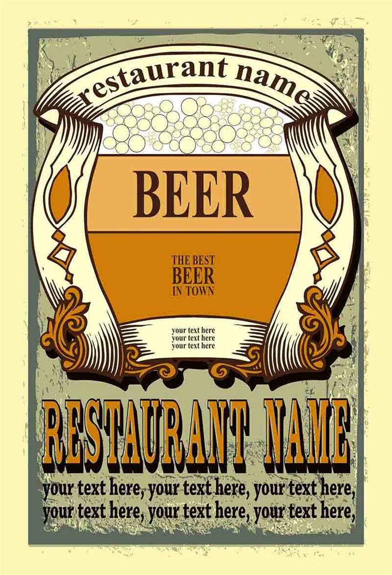decoration in bar restaurant name vintage metal tin sign retro tin plate sign wall decoration for - Decorative Name Plates For Home decoration in bar restaurant name vintage metal tin sign retro tin plate sign wall decoration for - Decorative Name Plates For Home