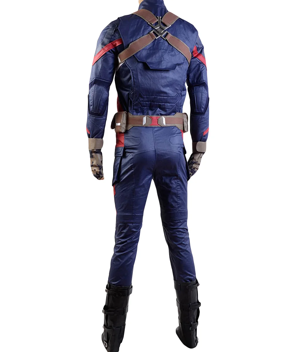 Капитан Америка Косплэй костюм гражданская война Стив Роджерс форма Косплэй костюм для взрослых Для мужчин полный костюм костюмы на Хэллоуин