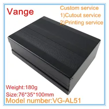 4 шт./партия инъекционное прессование формовка оболочки 6063-T5 алюминиевый корпус diy 76*35*100 мм черный цвет для электронного оборудования