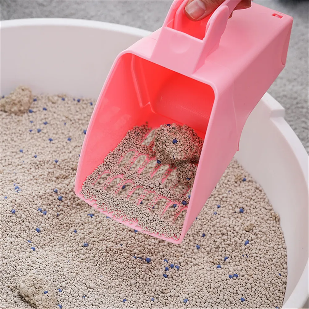 Совок для очистки кошачьего песка с мусорным ящиком, дропшиппинг, полезная Лопата для кошачьего туалета, сито для кошачьего туалета, пустотелый аккуратный совок