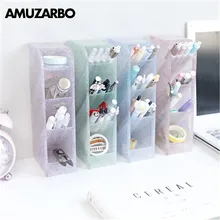 1pcs Multi-functional obliquely inserted Tassel powder penholder office desk receipt box stationery shelf make-up brush receiver