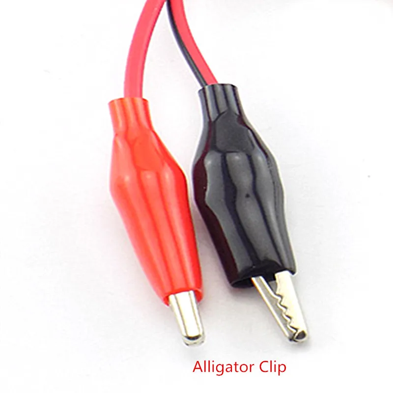 1 Pair 4mm Banana Plug to Alligator Clip AV Clamp dual Test Lead Crocodile Cable