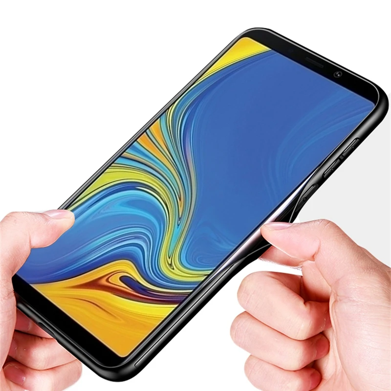 Чехол из закаленного стекла для samsung Galaxy A9 чехол Мягкая Рамка жесткая стеклянная задняя крышка для samsung A9 A920 противоударный