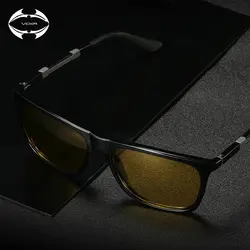 VCKA бренд Ночное видение очки Driver поляризованных солнцезащитных очков для Для мужчин; вождение автомобиля очки Винтаж на открытом воздухе