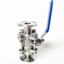 DN65 x " Tri Зажим из 3 предметов шаровой запорный клапан SUS 304 Нержавеющая сталь Промышленная