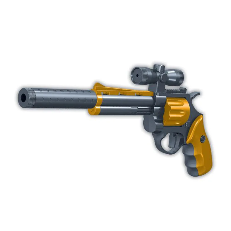 DIY building blocks toys weapon Desert Eagle and BERETTA Revolver wtih bullet plastic pistol model for children's boys