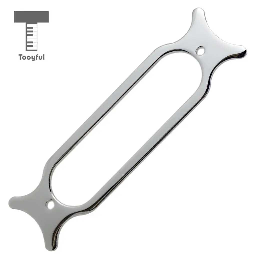 Tooyful Durable 1 Piece Metal Single Coil Pickup Mounting Ring Plates Frame Silver for Electric Guitar Parts