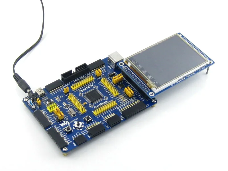 Open103V посылка# STM32F103VET6 STM32F103 STM32 ARM Cortex-M3 доска+ 3,2 дюймов 320x240 сенсорный ЖК-дисплей+ 7 шт. аксессуар модули