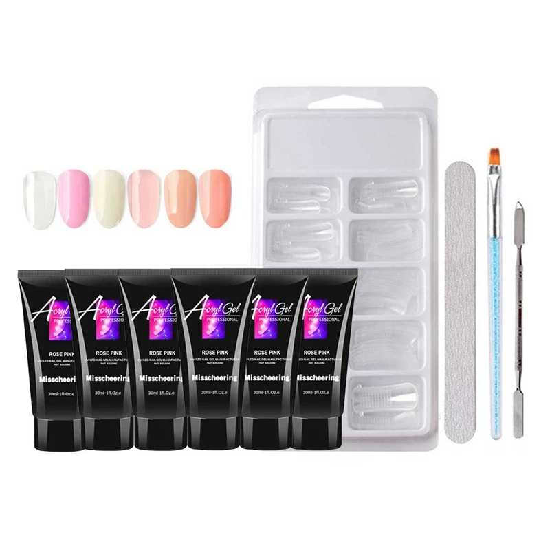 

10PCS/Set Nail Art Extension Glue Set Polymer Gel Nail Set Professional Versatile Nail Extension Set For Beginners UV Nail Polis