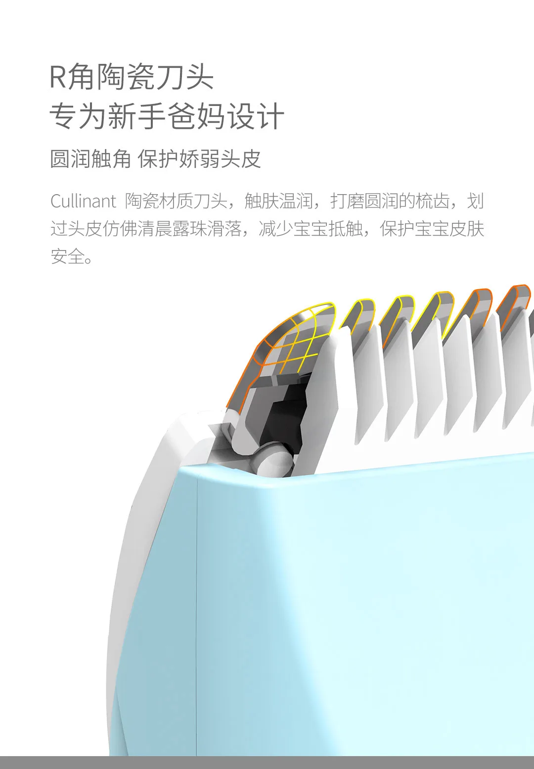 Новинка, Xiaomi Mijia Youpin Rushan, бесшумная машинка для стрижки волос, бесшумный двигатель, угловая режущая головка, IPX 7, водонепроницаемая