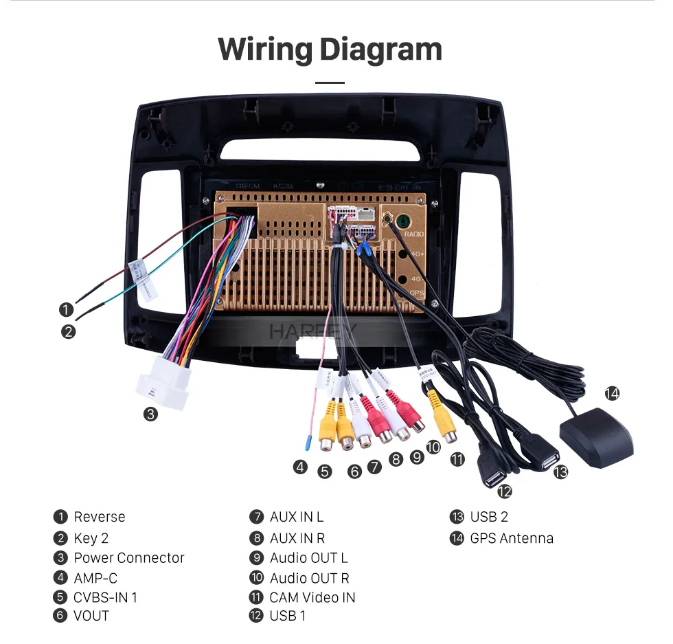 Excellent Harfey Android 8.1 Car Multimedia Player 9" GPS Navi Car Stereo For Hyundai Elantra 2007 2008 2009 2010 2011 WIFI AUX 20